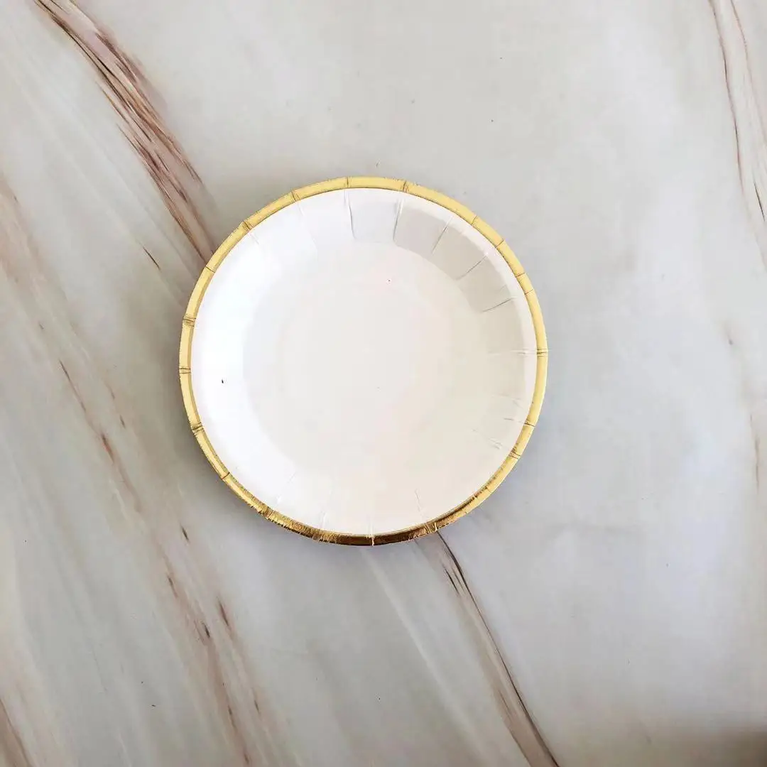 Paper Plate Ovenable Heat Resist Disposable Paper Plate Wholesale Factory Price White Color Round Shape