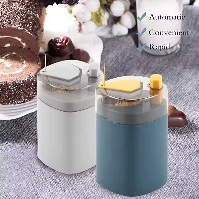 Economic Toothpick Holder Dispensers Pop-Up Automatic Toothpick Dispenser for Kitchen Restaurant Press Type Toothpick Holder