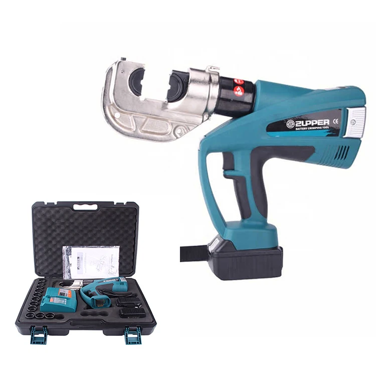 Zupper BZ-400 Battery Cu 16-400 mm2 Hydraulic Cable Crimping Connector Nose Cordless battery power Crimping Tool