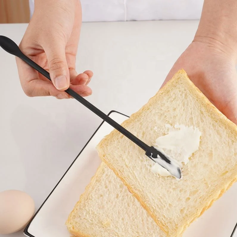 Adjustable Reusable Beauty Makeup Spatula Tool Food Grade Silicone Rubber Spatula Set Kitchen Utensils for Baking