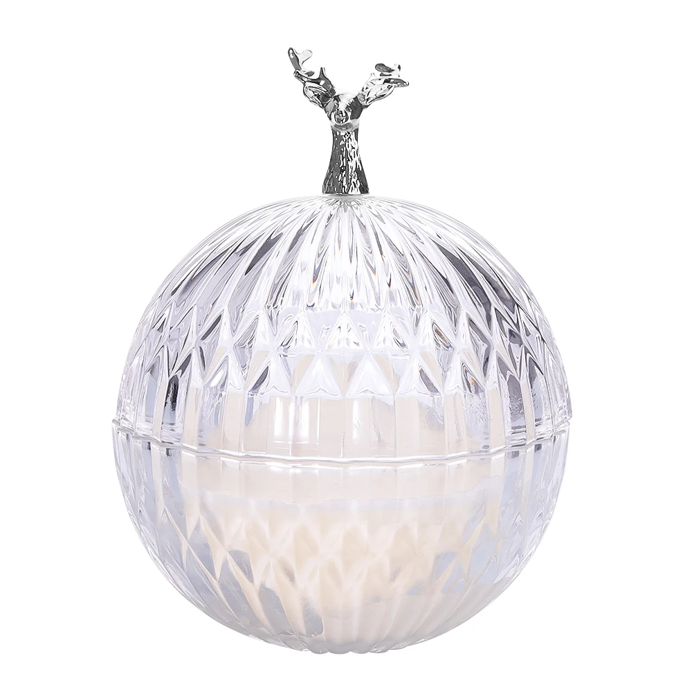 Christmas Luxury Home Decoration Colored Green Clear Plating Glass Candle Jar Empty 8Oz 10Oz Candle Vess