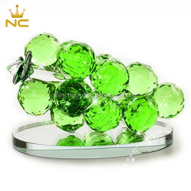 
Wholesale Clear Crystal Glass Grape For Crystal Ornament Wedding Decoration Gift 
