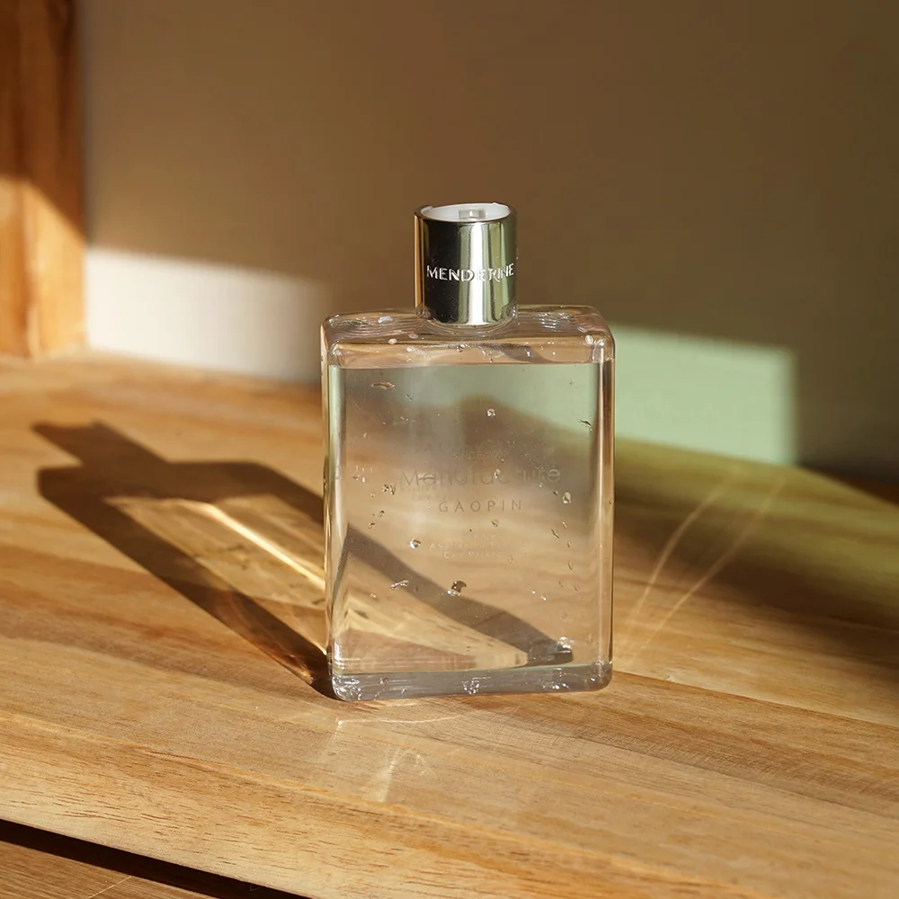 250ml Plastic Shampoo Bottles Sliver Disc Caps Body Shower gel Oil PETG Refillable Transparent Bottles