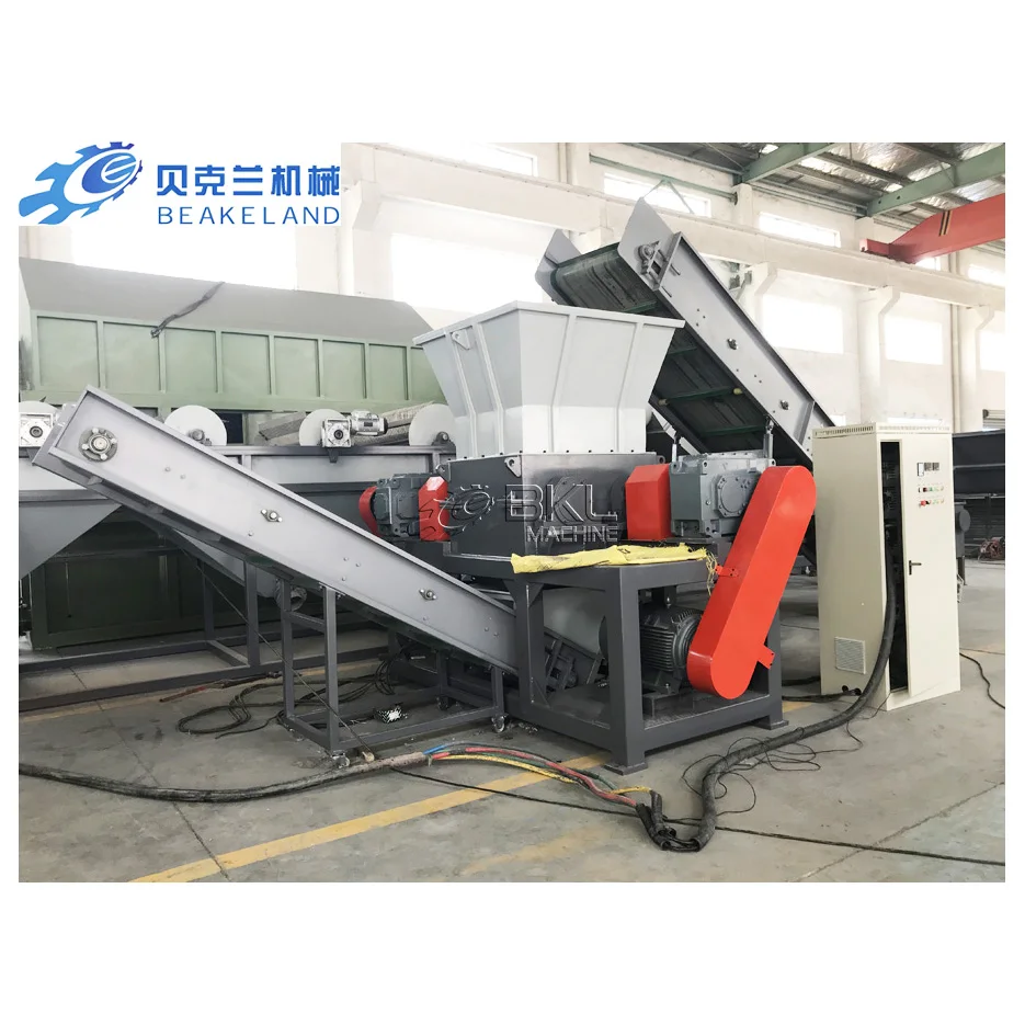 Double Shafts  Waste  Plastic Film Recycling Shredder Machine