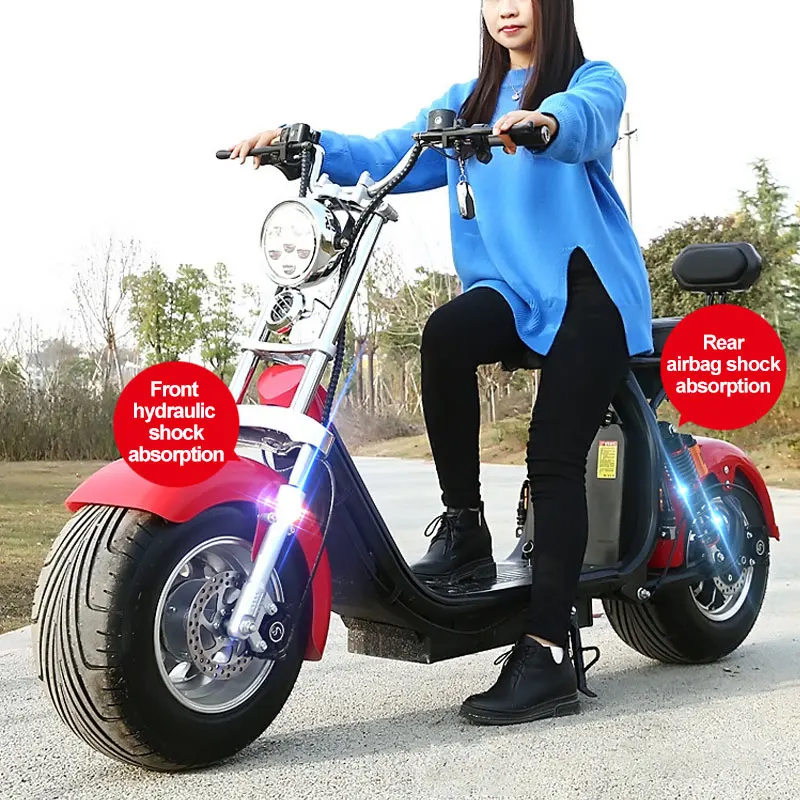 Electric Scooter 2000W 2 Wheel Motorcycles 1500W Electrico Battery Cheap European Warehouse Citycoco