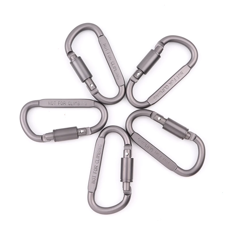 
5pcs Outdoor Camping Aluminum Carabiner Hunting Equipment Survival Kit Lock Tool 