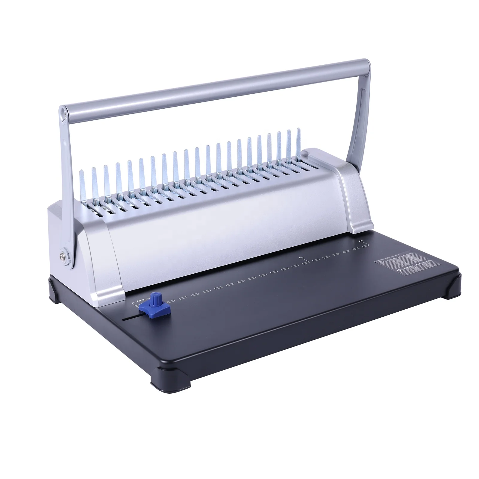 Factory Ring Binding Machine 21 Holes Comb Book Binding Machine Rubber Customized Manual 12 Sheets 51mm CBD12