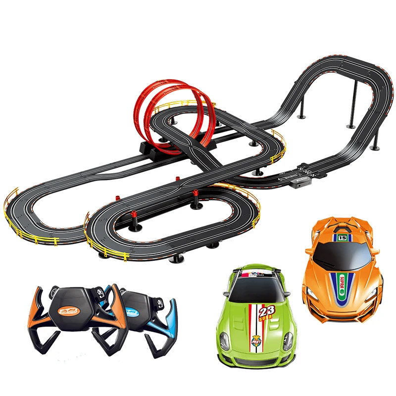 1/43 Scale slot racing set high speed slot car race track set boy kids toy