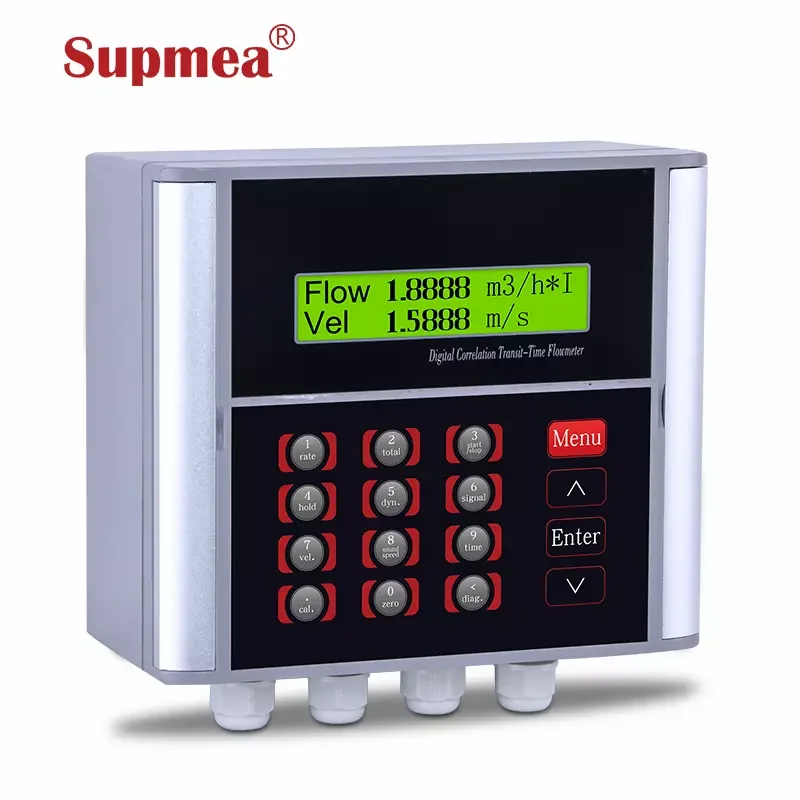 Modbus  4-20mA Output Ultrasonic Water Flow Meter BTU Meter Factory supply ultrasonic gas flow sensor wall mounted clamp