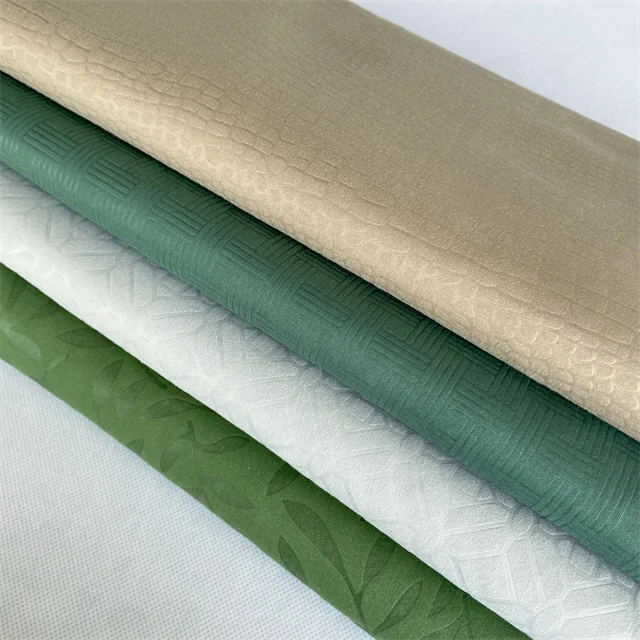 Manufacturer Wholesale  Eco-friendly 100 polyester Fabric Embossed Designer Fabric for textile