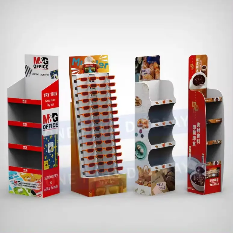 Wholesales carton product pop retail store Corrugated Retail custom paper display cardboard floor display stand