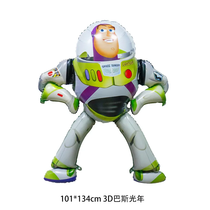 3D Mario Toy  Buzz light Superhero Spiderman American Airwalker Captain year Balloons Globos  for Kids Birthday Decor