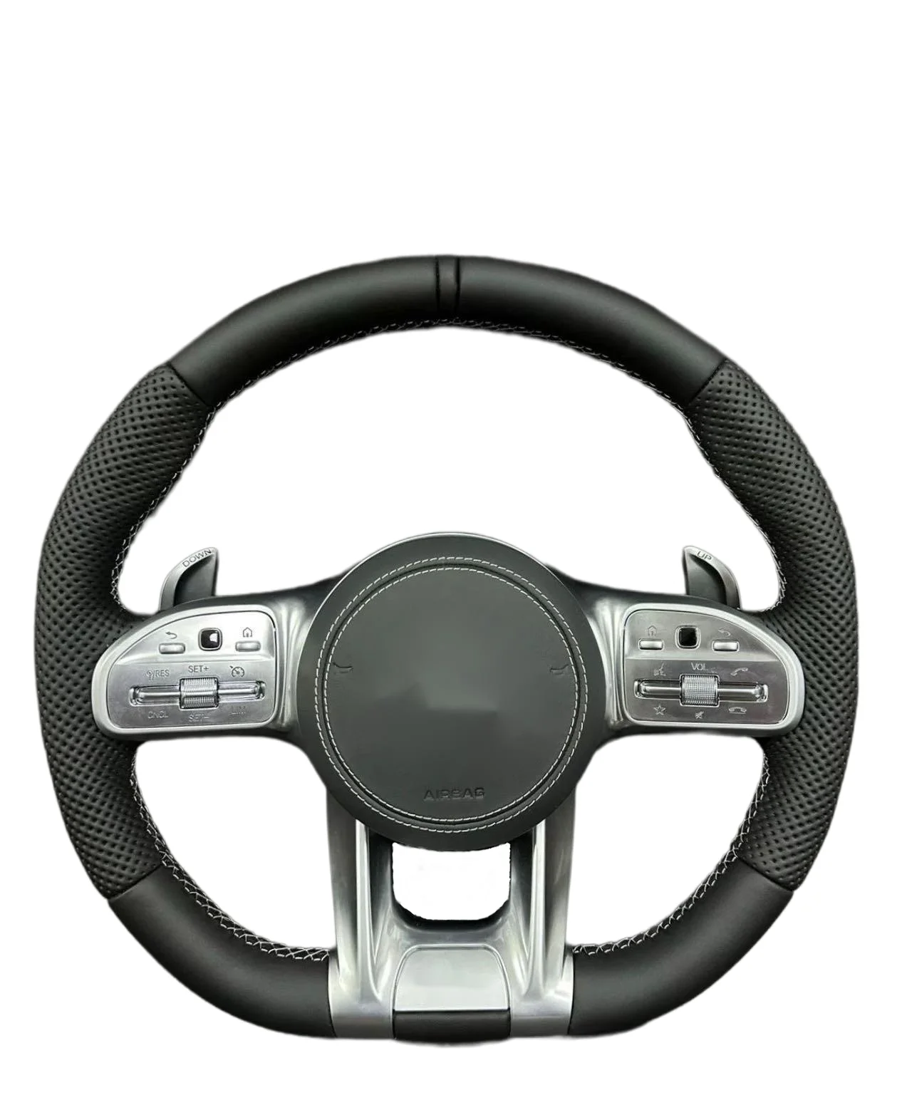 It is suitable for Mercedes-Benz A, C, E, S, GL, GLC, GLE, GLS model 809Napa leather steering wheel assembly