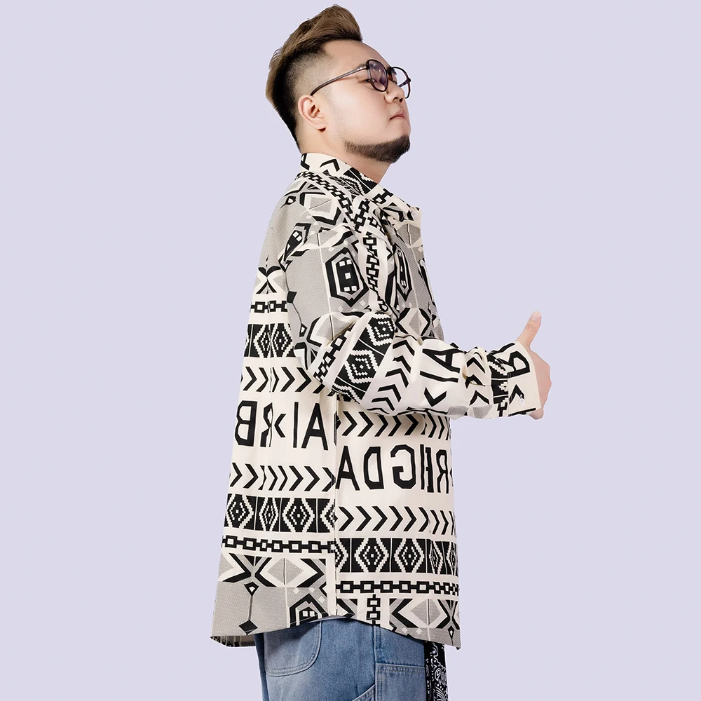 Factory High Quality Button Up Shirt For Men Fashion Mens Thick Warm Solid Color Long Sleeve Shirt Plus Size