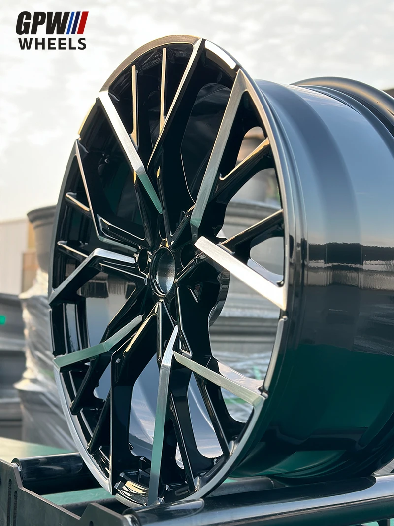 Hot sale new design forged wheels aluminum black bronze machined face rims 16- 24 inch with PCD 5x120 5x112 5x130 for BMW AUDI