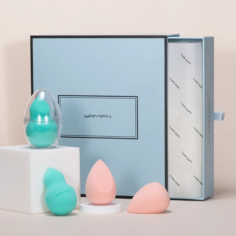 Factory wholesale a variety of colors and shapes of high-end non-latex hydrophilic makeup sponge beauty makeup egg puff