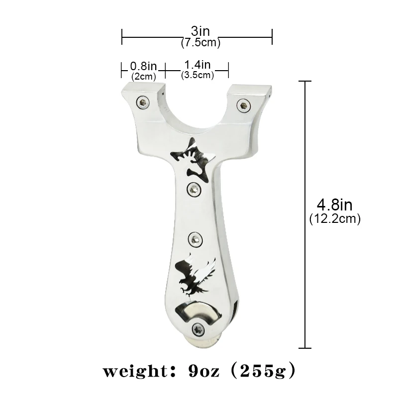 Strong magnetic stainless steel slingshots flat rubber band slingshot strong slingshot for outdoor hunting