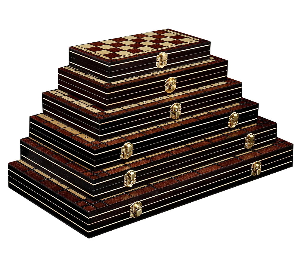 3 In 1 Wooden Chess Checkers Backgammon Games Set Folding Board with Chess Pieces Storage Slots for Beginners Kids Adults
