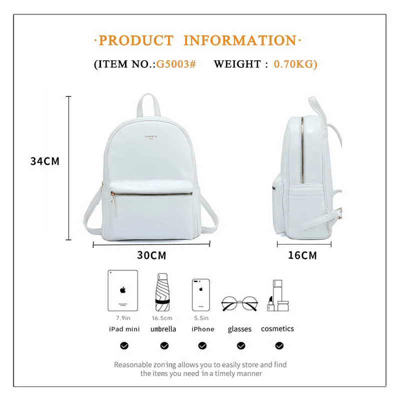 glamor Women Soft Leather Backpacks Vintage Female Shoulder Bags Sac a Dos Casual Travel Ladies Bagpack Mochilas School Bags