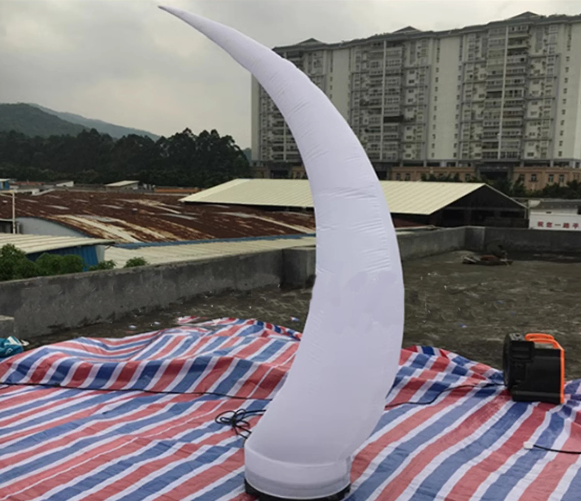 good price of new design Multi-color Inflatable Led Light Elephant Tusk Inflatable Custom Shaped