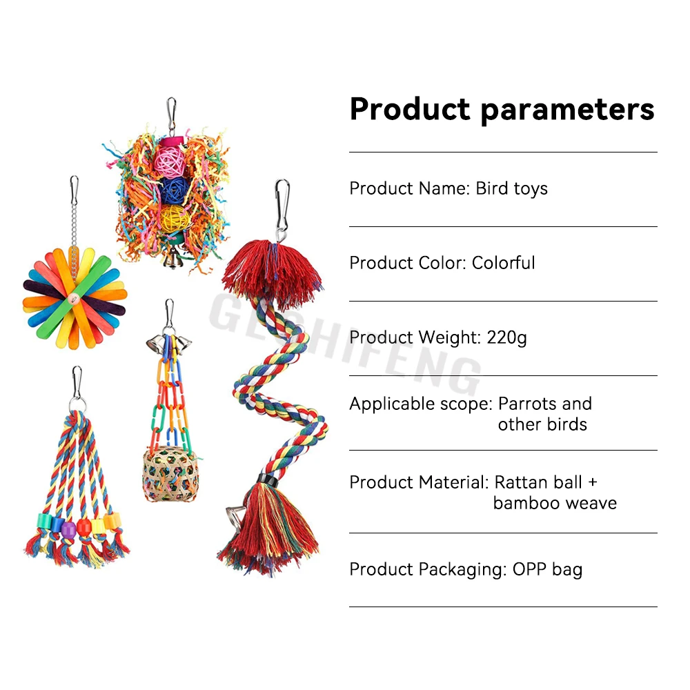 Bird Accessories Parrot Toy Bird Toys Hanging Chew Toy Parrot Nest Suitable for Medium and Small Parrots and Birds