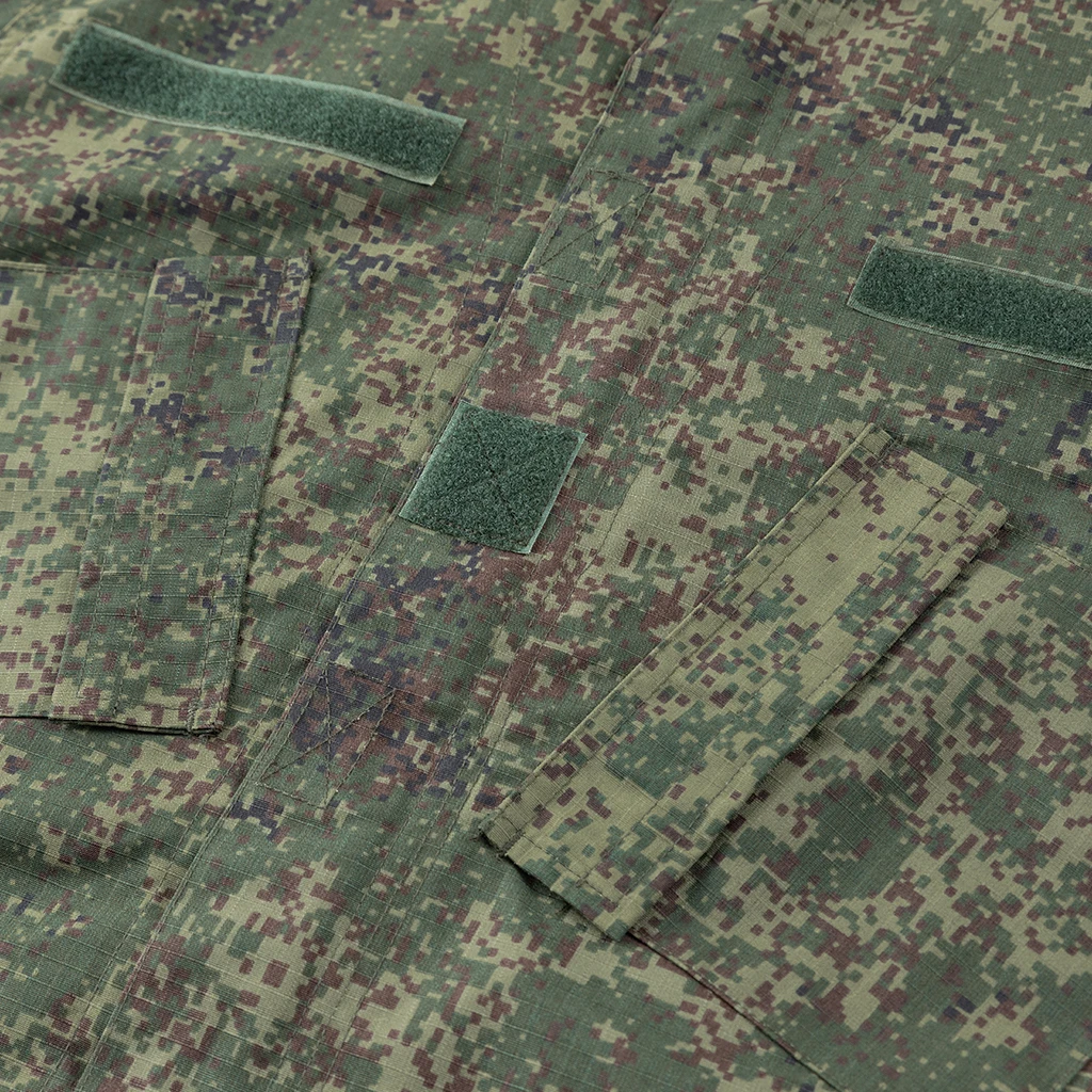 Custom Russian Green Jungle Digital Camo ACU Tactical Combat Uniform Set in Durable 230g/m² TC 65/35 Ripstop Jacket and Pants