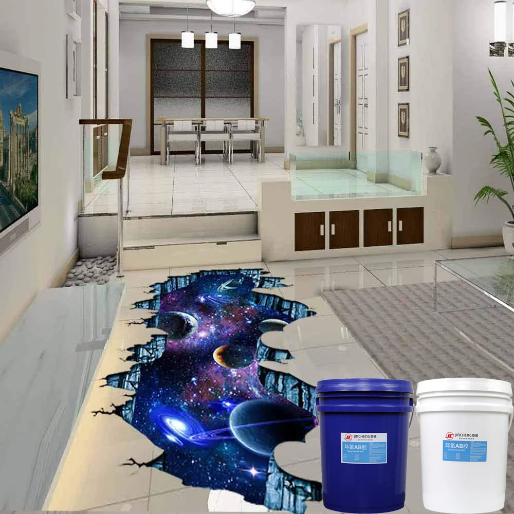 Bisphenol Liquid AB Clear Epoxy Adhesive For Flooring Coating