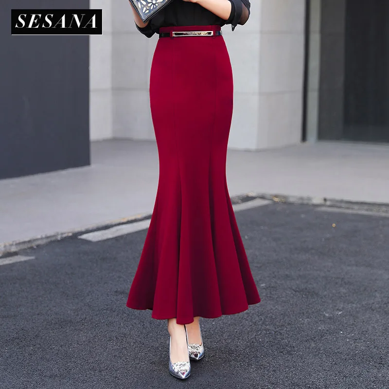 
Fashion Wine Red Burgundy Evening Party Skirt 