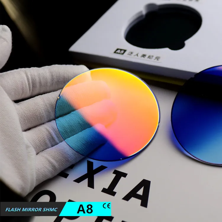 Красные зеркальные линзы для солнцезащитных очков EXIA A8 градиентные синие базовые цветные UV400 плоские круглые с покрытием