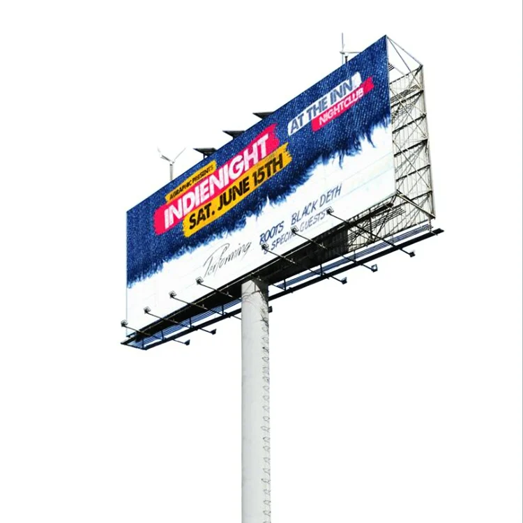 Highway large steel structure single column street led billboard outdoor T-shaped advertising tower Led billboards for sale