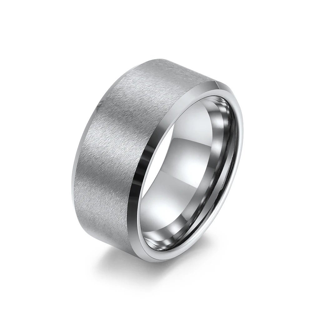 High Quality 6mm 8mm 10mm Matte Solid Color Rings Tungsten Steel Carbide Ring for Men and Women Wedding Proposal Couple Ring