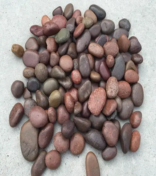 natural red color river pebble stone landscaping decoration stone