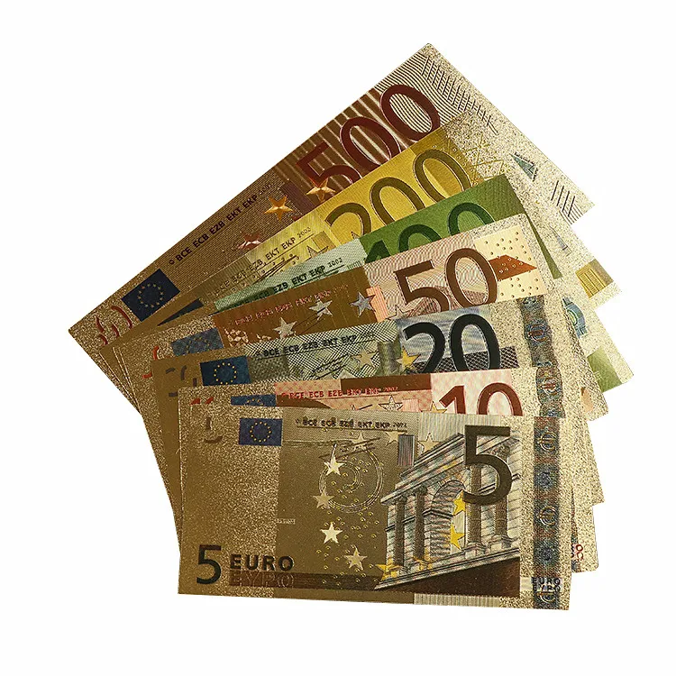 Euro500 euro 200 euro100 валюта золотой фольги для коллекции банкнот