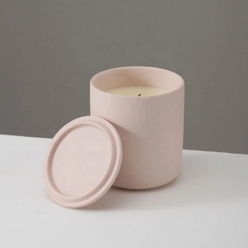 Контейнер для свечей YBH с крышкой 8 унций 10 12 домашний декор Рождественский керамический контейнер нордический матовый