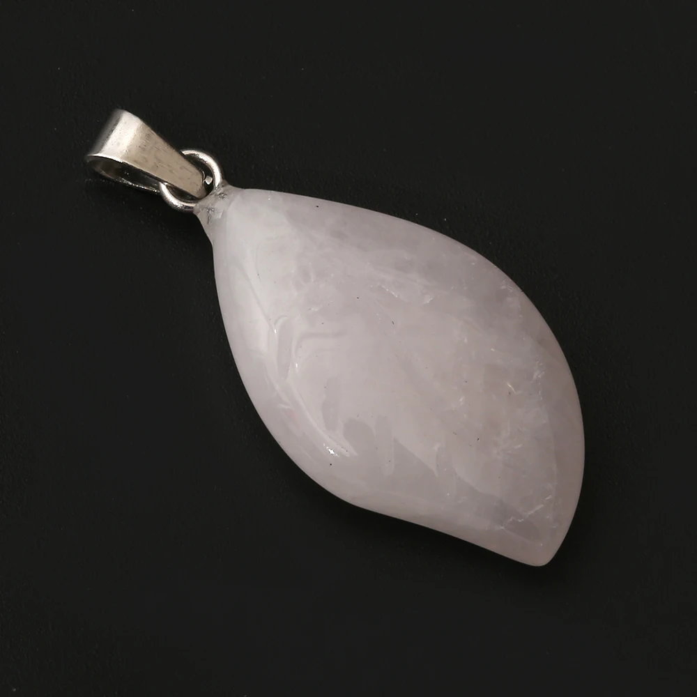 Wholesale 25*15mm Crystal Healing Natural Stones Polished Labradorite Cabochons Leaf Drop Shape Pendant for Gift