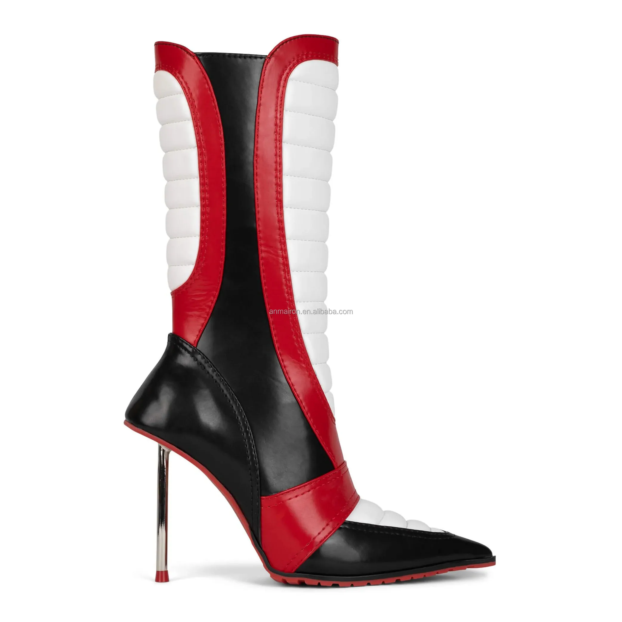 Anmairon New Arrivals 2024 Spring Design Color Matching Motor Boots For Women