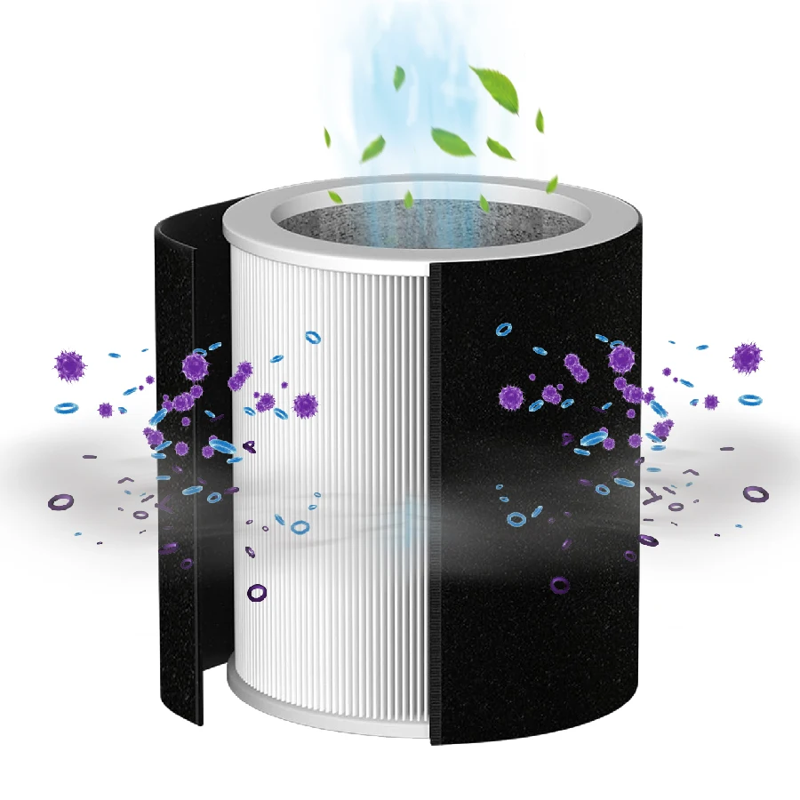 Air Purifier H13 HEPA And Pre-Filter Filter For Hunter Air Purifier HP450UV Cylindrical Tower