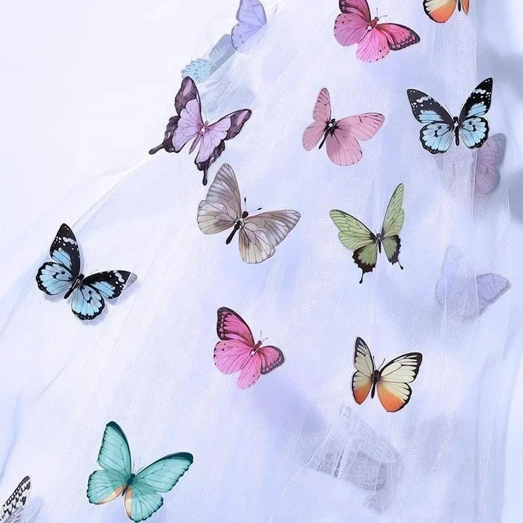 Wholesale PVC butterfly creative flower decoration simulation butterfly flower packaging felt wall diy decorations