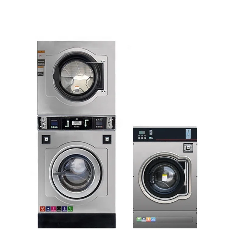 Hot selling laundry dryer Coin Card system washing drying machine for laundromat use