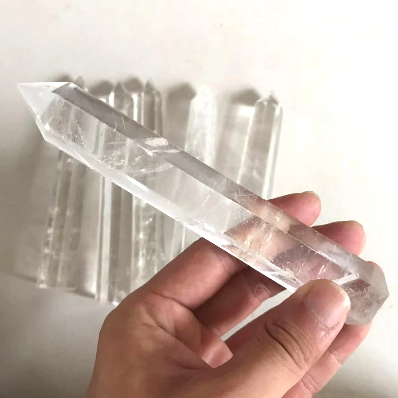 Wholesale hand carving natural clear quartz crystal point