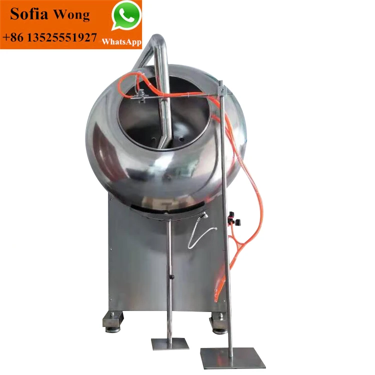 Candy Chocolate Bean Chewing Gum Sugar Film Tablet Pill Thin Film Coating Machine