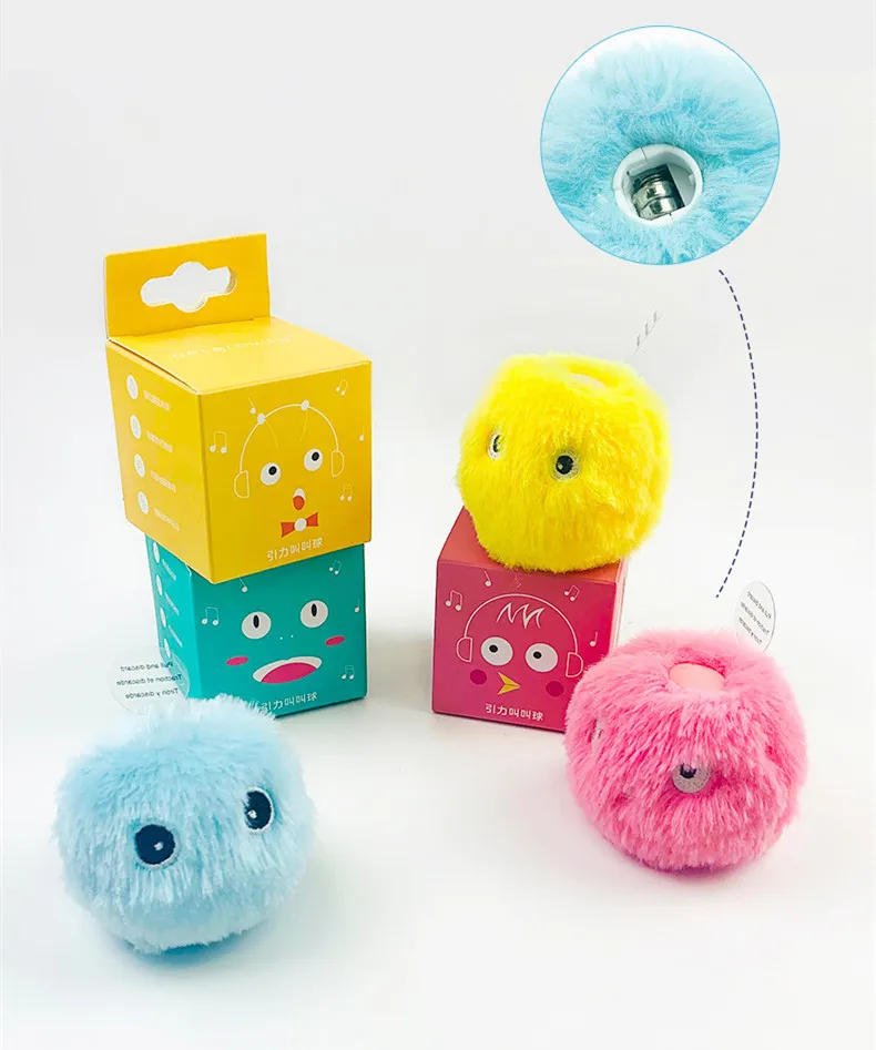 Cat Ball Toy Soft Smart Cat Plush Toy Frog Sounding Cute Cat Plush Toy