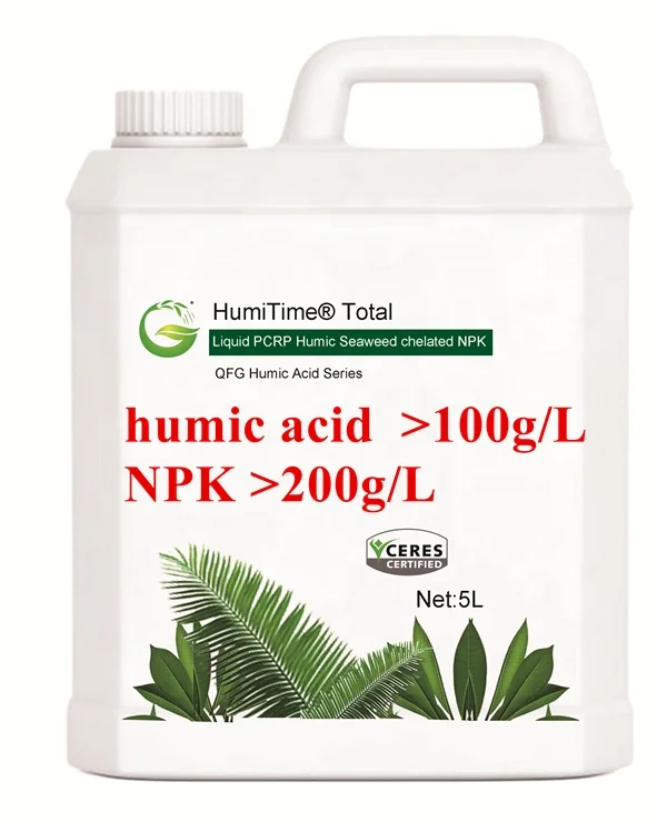 
foliar application liquid humic acid with NPK Humic acid organic liquid fertilizer 