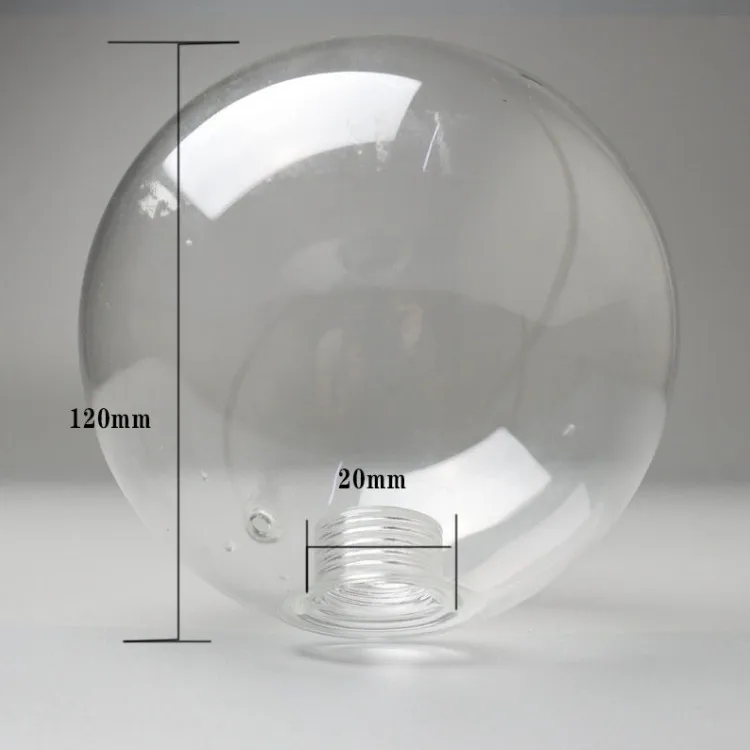 Transparent Globe Lamp Shade Borosilicate Glass Lamp Shade G9 Spiral Glass Lamp Cover