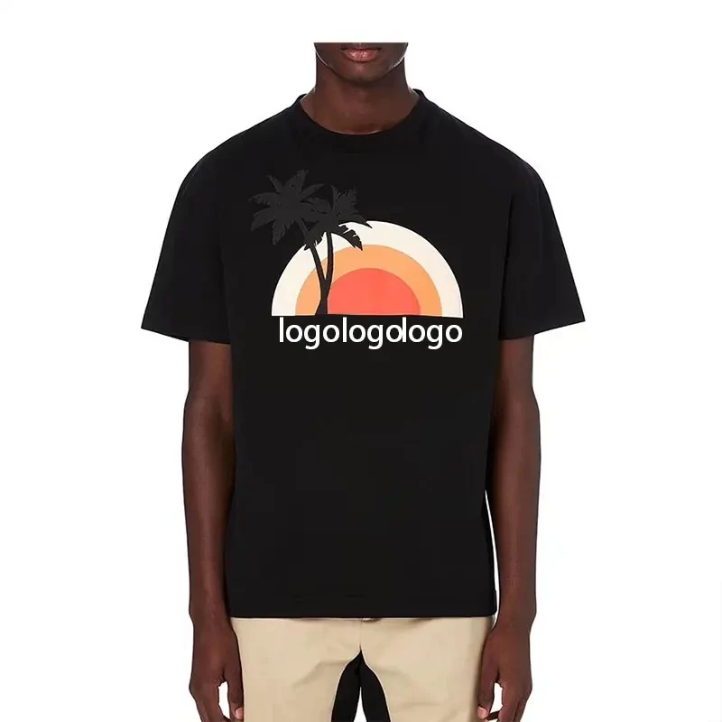 hot trending Angel products Wholesale Blank Organic 100 T Shirt For Men And Women High Quality Round Neck Palm Custom T Shirt