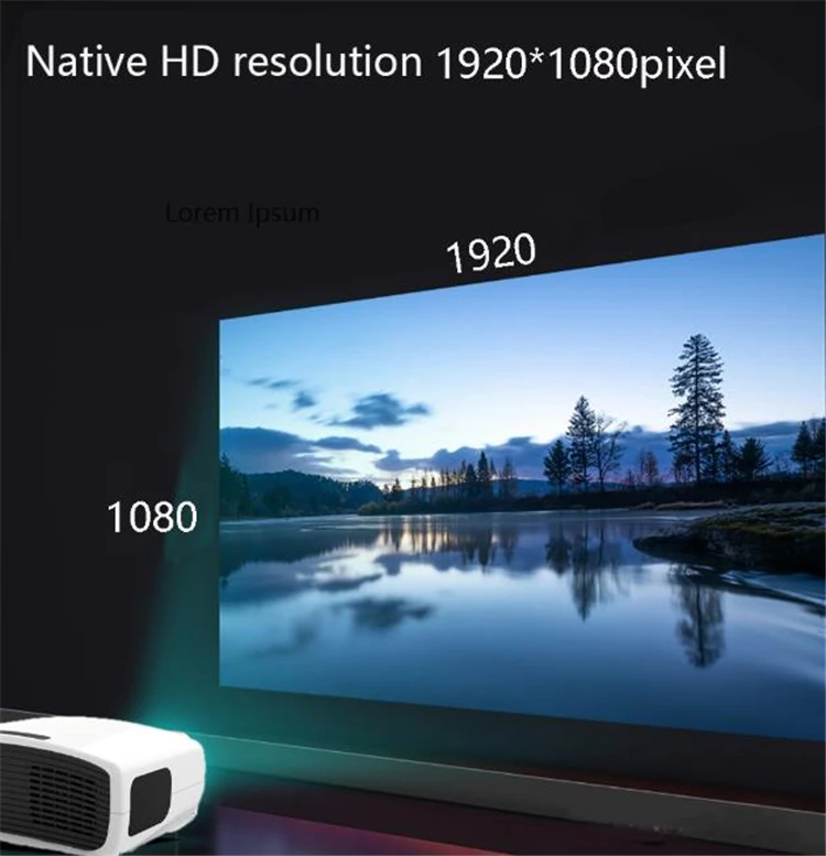 1920x1080P Android 9.0 2G + 32G Wifi Projector native Full HD video game Projector LED 3D Home mini 4k cinema projetor