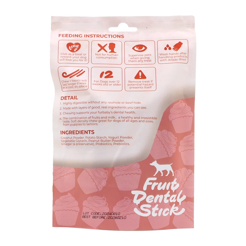 China Factory Dog Bone Treats Pet Snack Fruit Air Dental Sticks Dental Chews Pet Treats Supplies Dog Food Wholesale