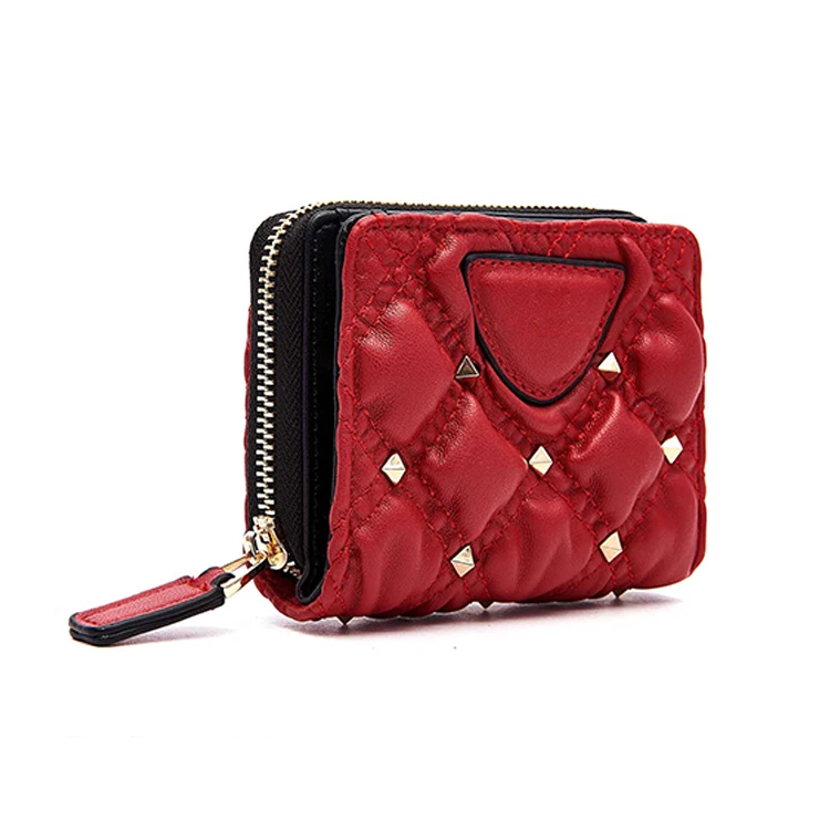 Paparazzi PA0142-3 Design Rhombic Pattern Rfid Blocking Custom Women Pu Leather Card Wallet