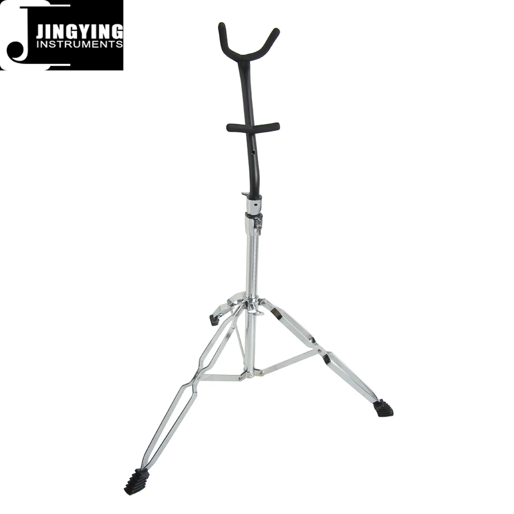 2024 Jingying Music Saxophone Accessory,Wholesale Electroplated Vertical Alto/Tenor Saxophone Stands Universal Display Stand