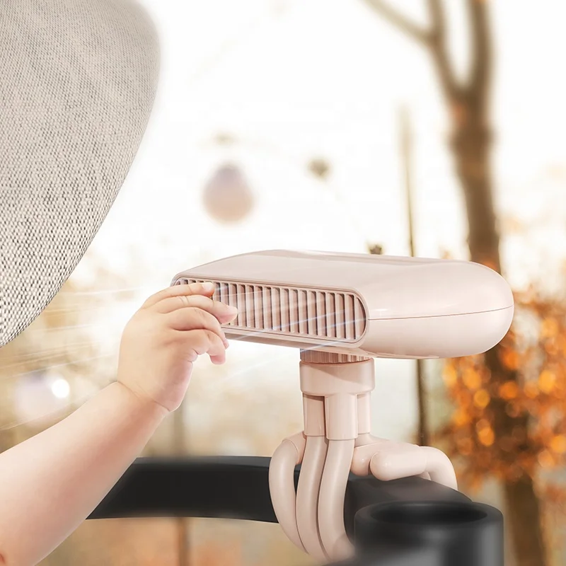 2022 New Battery Operated Portable Baby Stroller Fan Flexible Tripod Clip USB Handheld Personal Mini Bladeless Octopus Fan